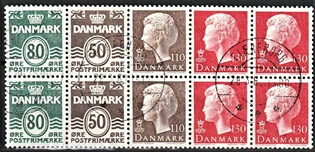 FRIMÆRKER DANMARK | 1979 - AFA HS 3 - Hæftesammentryk - Dobbeltstribe - Pragt stemplet